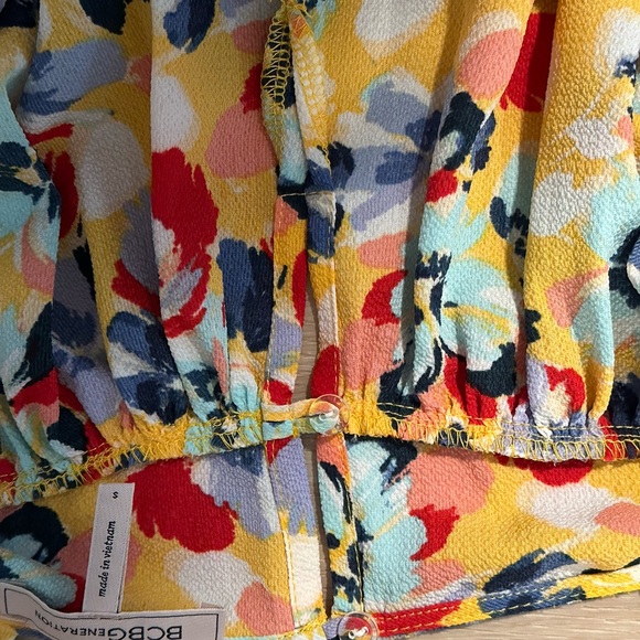 BCBG Yellow Patterned Tank Top - Picture 5 of 7